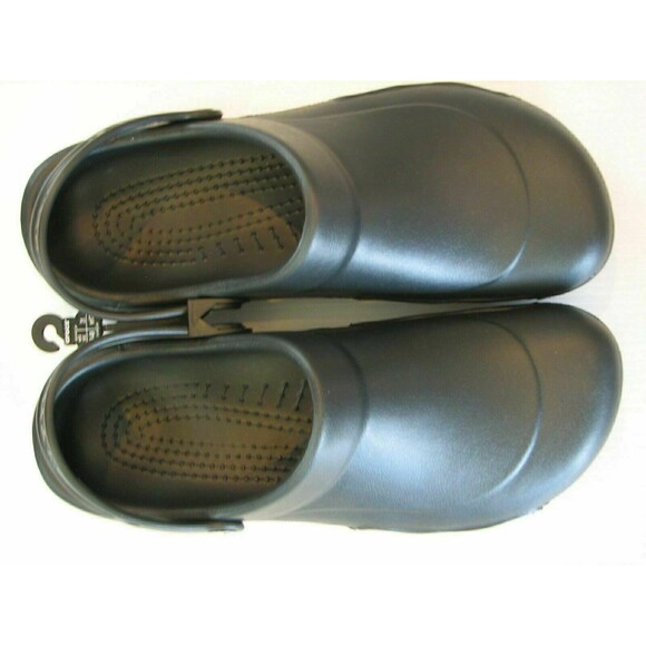 Crocs Iconic Bistro Hospital Medical Work Clogs Black M 8 W 10 Vented main image 4